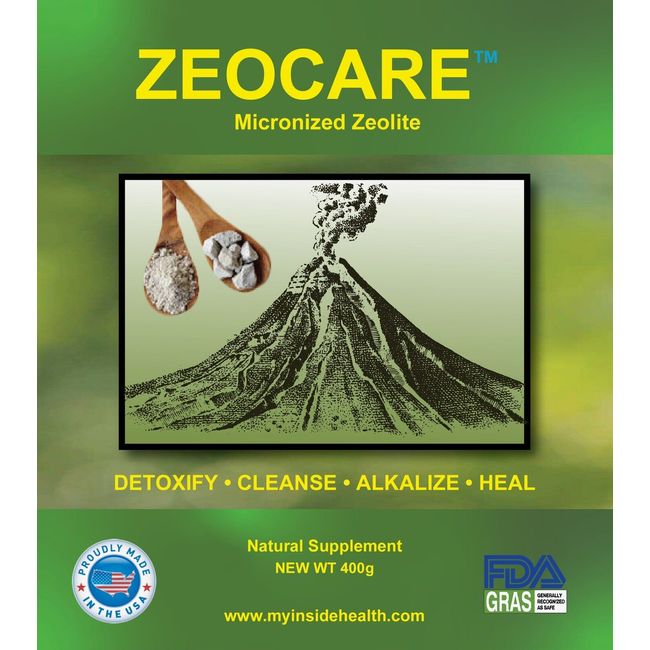 Zeocare 5 Packs x 400g Micronized Zeolite, Detox Powder, Free Shipping + 20% Off