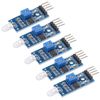 sourcing map Photosensitive Diode Sensor Light Detection Photodiode Module with Digital and Analog Output for Smart Car 5pcs