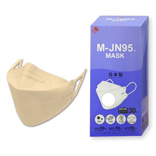 JN95 Renewal M-JN95 [Genuine] Direct from Manufacturer, 4-Layer, 3D Glasses, Anti-Fog Lipstick, Japanese Mask, Non-Woven Mask, J-95 JN95 Series, Honey