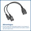 sourcing map Micro USB to USB Adapter Female Adapter Replacement OTG Cable with Power Adapter for Host Devices, Black