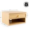 NST2000B Celerie 15.71" Mid-Century Modern Floating Wall Mounted Nightstand with