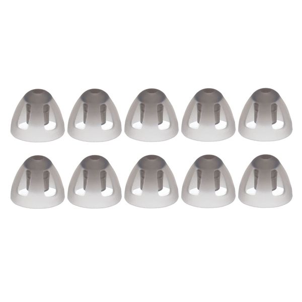 Ear Tips, 10pcs Hearing Aid Domes Earbud Tips Replacement Earbud Tips Ear Bud Hearing Aid Earplug Soft Open Domes Black Layer Replacements Eartip for The Elderly The Hearing Impairments People(M)