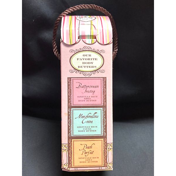 Bath & Body Works JAQUA Body Butters 3 Popular Body Butters in CUTE Box RARE HTF