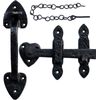 Black Antique Traditional Privacy Thumb Latch & Handle