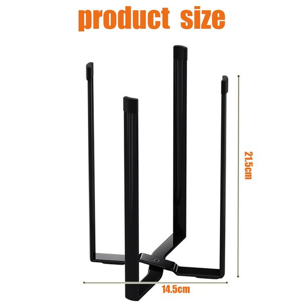 Ruikcoll Bottle Drainer Metal Bottle Drainer Foldable Tower Kitchen Multi-Purpose Stand (Black 1 Piece)