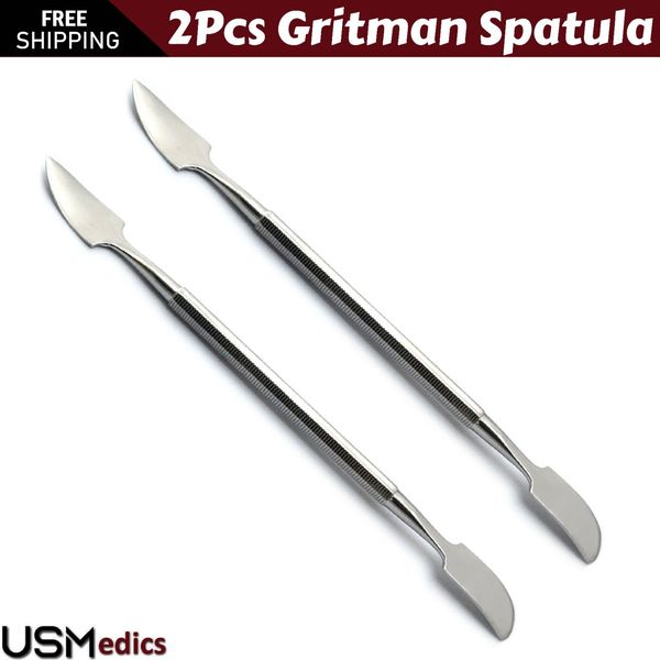 Gritman Dental Wax Spatula Mixing Spreading Scooping Modelling Carving Tools X2