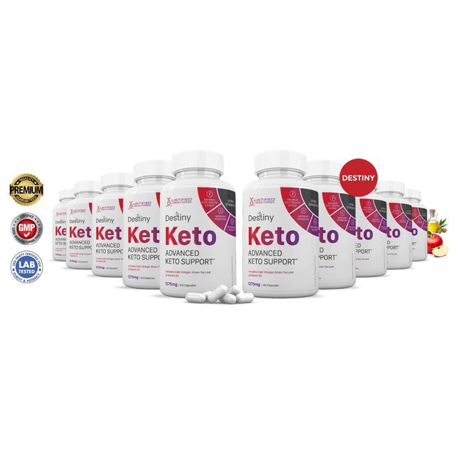 Destiny Keto ACV Pills 1275 MG Stronger Than Gummies Keto Support 10 Bottle