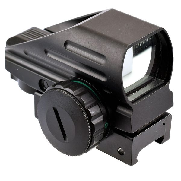 WIPBOTEN Red Green Reflex Rifle Scope Dot Sight with 4 Different Reticle Black