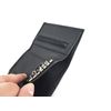 Black Leather Key Case Wallet with Soft Nappa Leather Key Ring