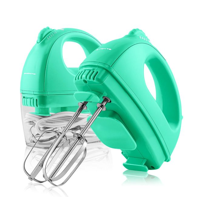 Ovente Portable Electric Hand Mixer 5 Speed Mixing Turquoise HM161T