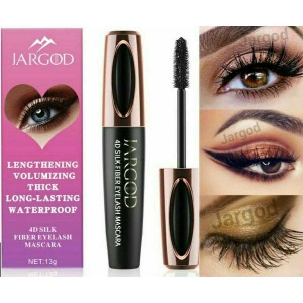 4D Silk Fiber Eyelash Mascara Waterproof Length Thick Long Lasting Smudge-Proof