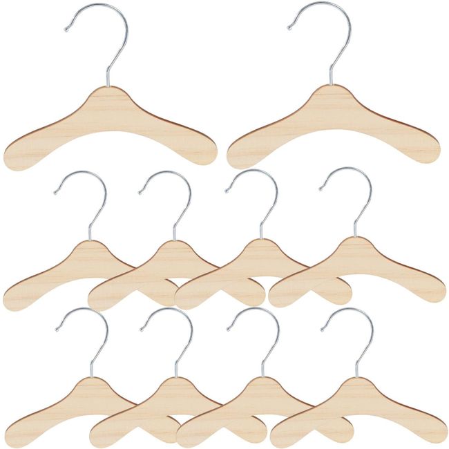 fogman Pet Hanger, Wooden, Dogs, Cats, Stylish, Cute, Dog Wear, Clothes (S, 10 Pieces)