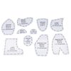 Bear Sewing Pattern Set, Acrylic Quilting Tools 10 Pieces Reusable Bear Sewing Patterns for Home (150.00)