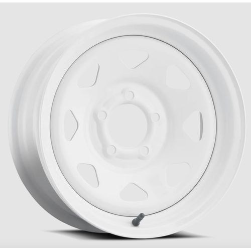 Allied Wheel 20W White 8 Spoke 12X4 5X4.5 Trailer Wheel, Durable Gloss White Finish Steel Wheel for Trailers, Protective E-Coating