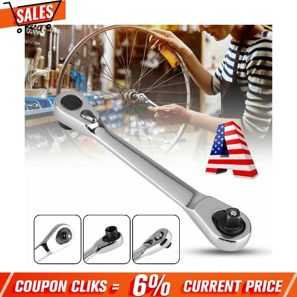 New 1/4" Mini Double-Ended Quick Socket Ratchet Wrench Rod Screwdriver Bit Tool*