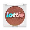 Lottie London Diamond Bounce Highlighter in Rose Gold, Ultra-fine Gel-powder Highlighter with Rose Gold Shimmer for an Icy Iridescent Highlight