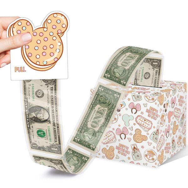 Surprise Money Boxes, Mouse Party Favors, Money Gift Boxes for Cash for Birthday, Mouse Birthday Party Supplies - Fun & Loving Way to Offer Cash Gift(35 Pcs Transparent Bags)