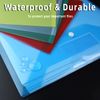 Plastic Wallets - A4 Folders for Paperwork A4 Document Files Folder Plastic Popper Wallets with Pocket, Pack of 6