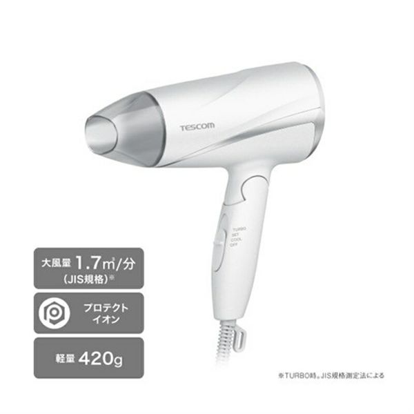 TESCOM Protect Ion Hair Dryer TD360A-W White