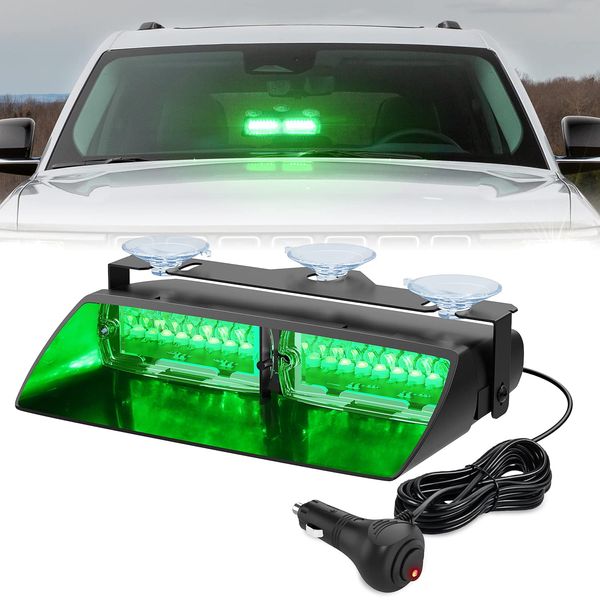 Nilight Emergency Strobe Lights, Windshield Hazard Warning Safety Flash Lights with Suction Cups, Super Bright LED Strobe Lights for Police Enforcement Firefighters Vehicle Truck