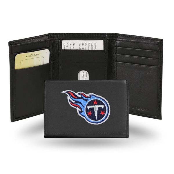 Rico Industries NFL - Men's Tennessee Titans Embroidered Trifold Wallet, 3.25 x 4.25-inches