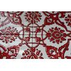 Red 16"x16" Turkish Raised Ottoman Iznik Floral Pattern Ceramic Tile Set