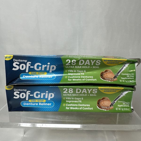 Dentemp Sof-Grip 1-Step Denture Care - 5g (2 Pack)