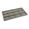 boxdisplays Grey Velvet 12 Compartment Tray Insert (BD96-12) - Full Size