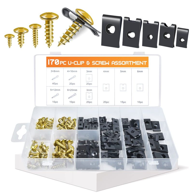 Car Nuts 6/8/10/12 Assortment Interior Trim Fasteners With