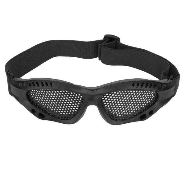 Tbest Tactical Mesh Eye Protection,Airsoft Mesh Goggles Protective Adjustable Metal Mesh Goggles Airsoft Eye Protection Glasses with Adjustable Strap