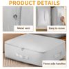 Ultra Space Saving Self Compression Organizer, Storage Bags with Zipper, Space Saving Storage for Comforters, Blankets, Bedding (Gray-L)