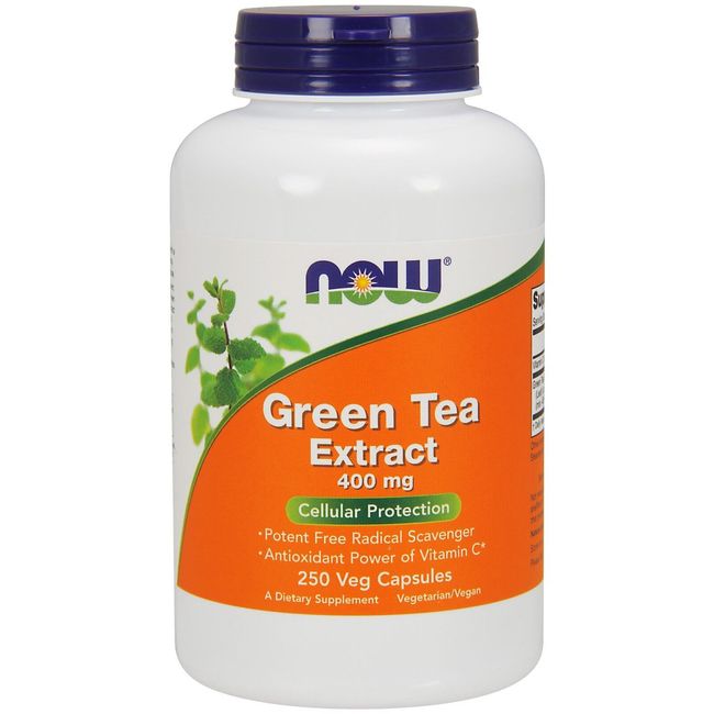 NOW Foods Green Tea Extract, 400 mg, 250 Veg Capsules