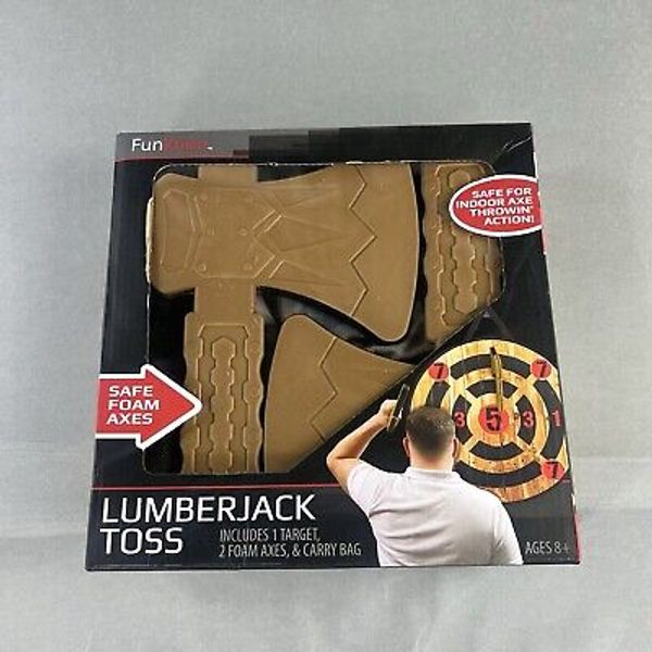 Lumberjack Toss 2 Safe Foam Axes 1 Target & Carry Bag By Funktion Indoor Game