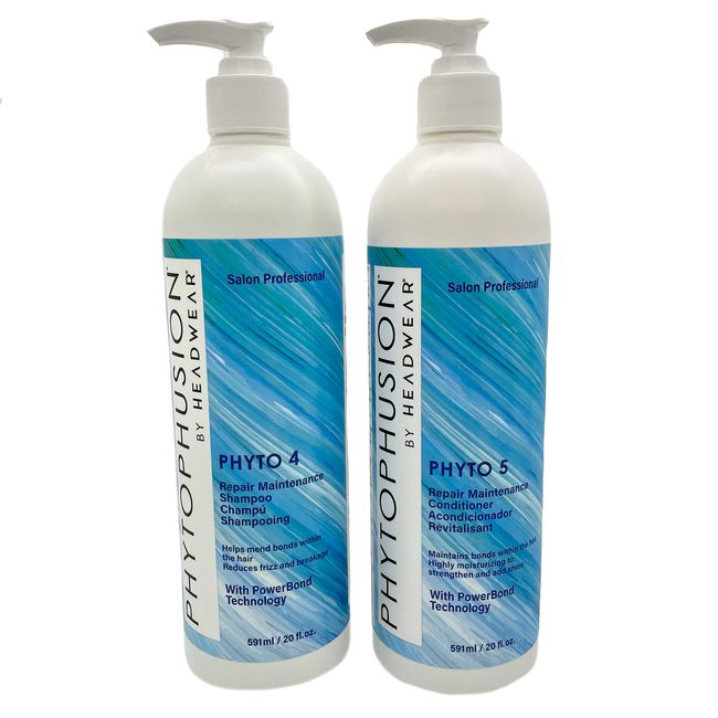 Head Wear Phytophusion Repair Maintenance Shampoo and Conditioner Set - Color Safe, All Hair Types, 20 Fl. Oz. Each