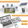 2PCS Solar 4MP Wireless Security Camera WIFI 2-Way Audio Dual-Lens PTZ Camera
