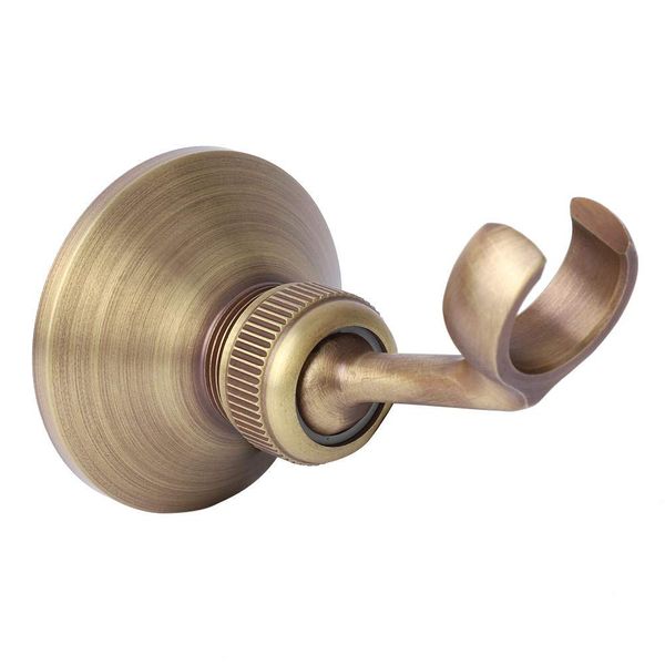 Antique Brass Electroplating Wall Mounted Shower Head Holder Bracket Base Fixed Seat Hotel Bathroom Accessory