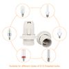 10 PCS E14 Lamp Holder Edison Screw Lamp Holder Small E14 Socket Lamp Holder Insulating Plastic Shell Light Bulb Socket 250V 2A High Conductivity E14 Pendant Socket & Replacement Ring (White)