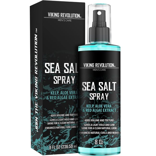 Viking Revolution Sea Salt Spray Hair Men 240 ml - Meersalzspray für Männer - Salzspray mit Kelp, Aloe Vera & Rotalgenextrakt - Haarspray Männer für mehr Volumen und Struktur Haare