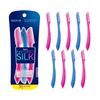 Schick Hydro Silk Touch-Up Multipurpose Exfoliating Dermaplaning Tool with Precision Cover, 9 Count