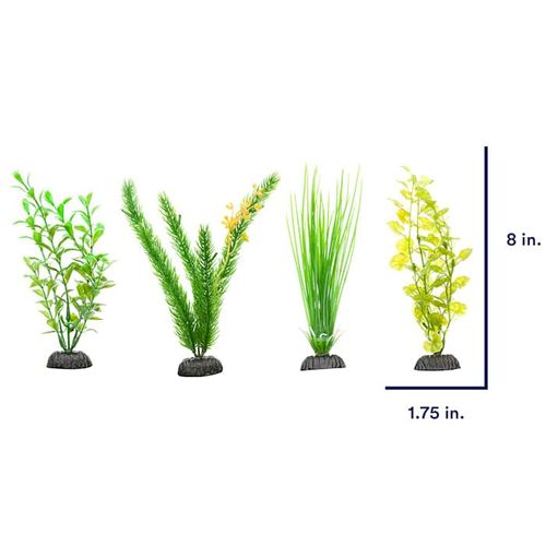 imagitarium Green Plastic Aquarium Plants Midground Value Pack