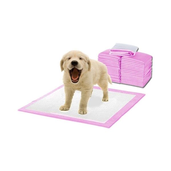 100 Pet Pads for Dogs Ultra-Absorbent Puppy Training Underpad Scented Pink Small