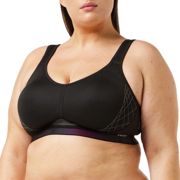 Triumph Damen Triaction Cardio Cloud P EX Racerback sports bra, SCHWARZ, 75B