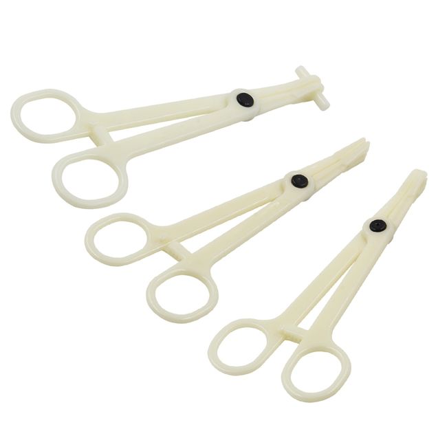 Body Piercing Forceps Ear And Nose Piercing Tools Disposable Plastic  Piercing Triangle Forceps Piercing Forceps (beige) (1pcs)