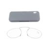 Henghao Reading Glasses, 5 Colors Available, Ultra Lightweight Rimless Glasses, Portable, Stylish, Reading Glasses, Senior Glasses, H6026 (Gray, +1.00)