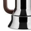 Alessi Espresso Coffee Maker Stovetop Moka Pot, 3 Cup, Silver