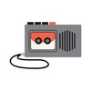 CafePress Tape Recorder Rectangle Car Bumper Magnet