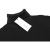 COOFANDY Men's Ribbed Slim Fit Knitted Pullover Turtleneck Sweater, Large, Black