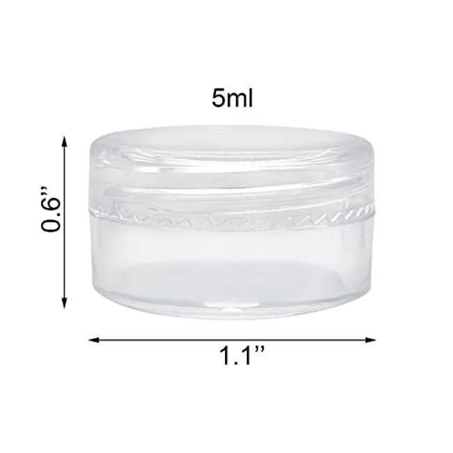 12pcs Round Clear Plastic Container With Lid 