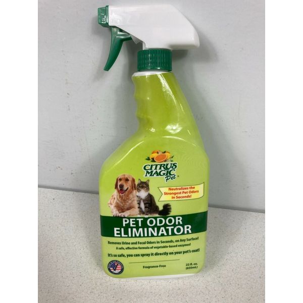 Pet Odor Eliminator by Citrus Magic, 22 Ounce Spray Bottle. Removes Odors Quick!