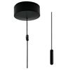 Taps2Traps™ Matt Black Bathroom Light Pull Switch with Mordern Sleek Toggle & Black Cord 2 Way 6A